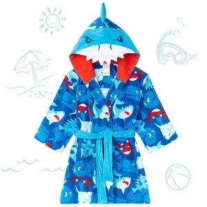 Blue Shark Kids Bathrobe.